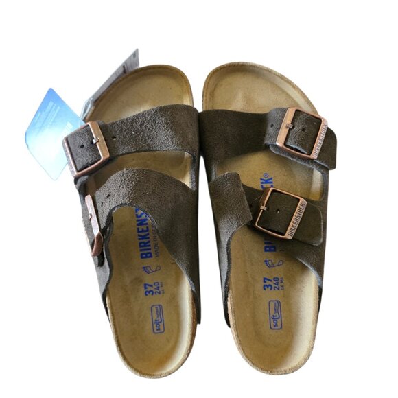 Birkenstock Arizona Soft Footbed Suede Sandals Mocca Women’s 6 EU 37 Regular NWT - Picture 8 of 16